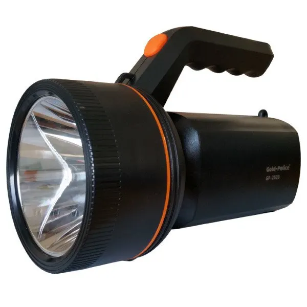 GOLD-POLİCE LED EL FENERİ ŞARJLI 10 W GP-2603 ( 21 cm )-( ÇAP 10.5 cm )