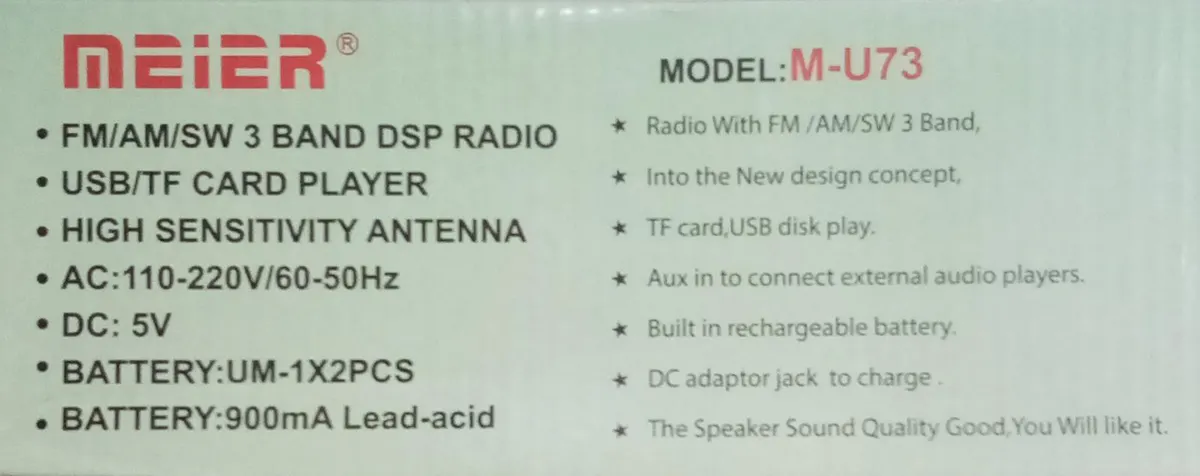 Meier M-u73 Radyo 2