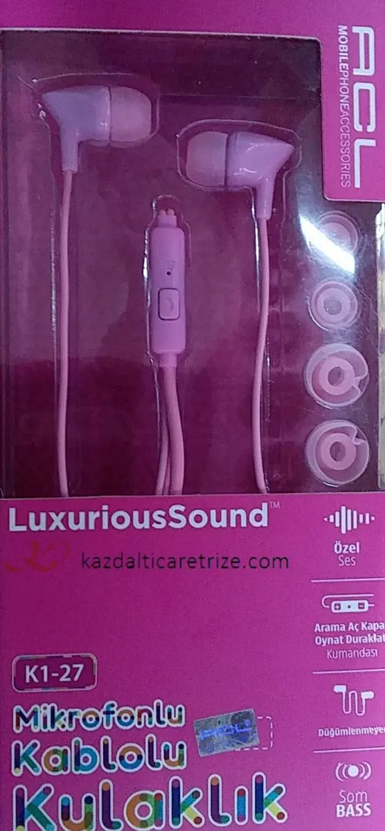 ACL Kulaklık Mikrofonlu Yedek Aparatlı K1-27 2