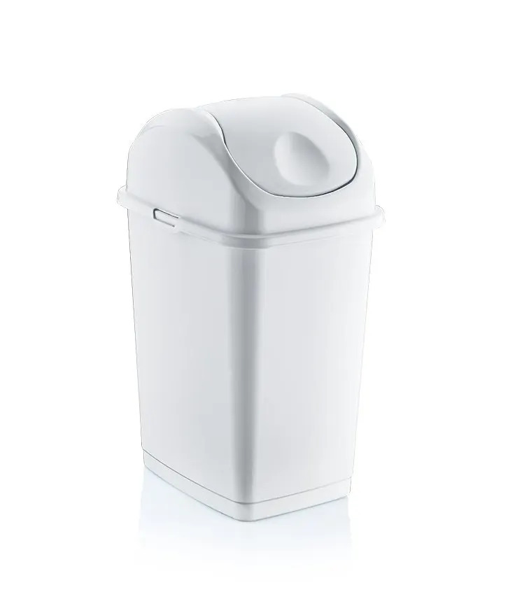 DÜNYA İTMELİ ÇÖP KOVASI SLIM 10 lt (09402) ( 240mm x 195mm x 365mm )