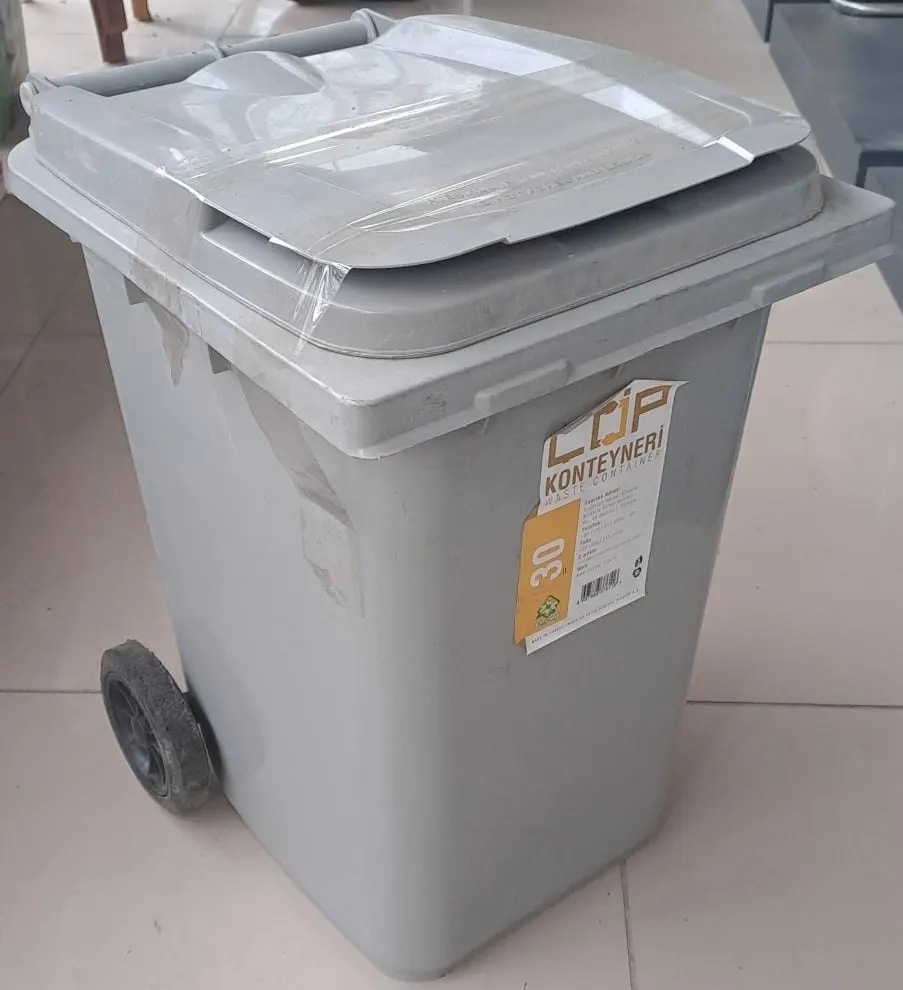 ÇÖP KONTEYNER 30 Lt. ÇETİN GRİ ( H : 48 x 33 x 40 cm )