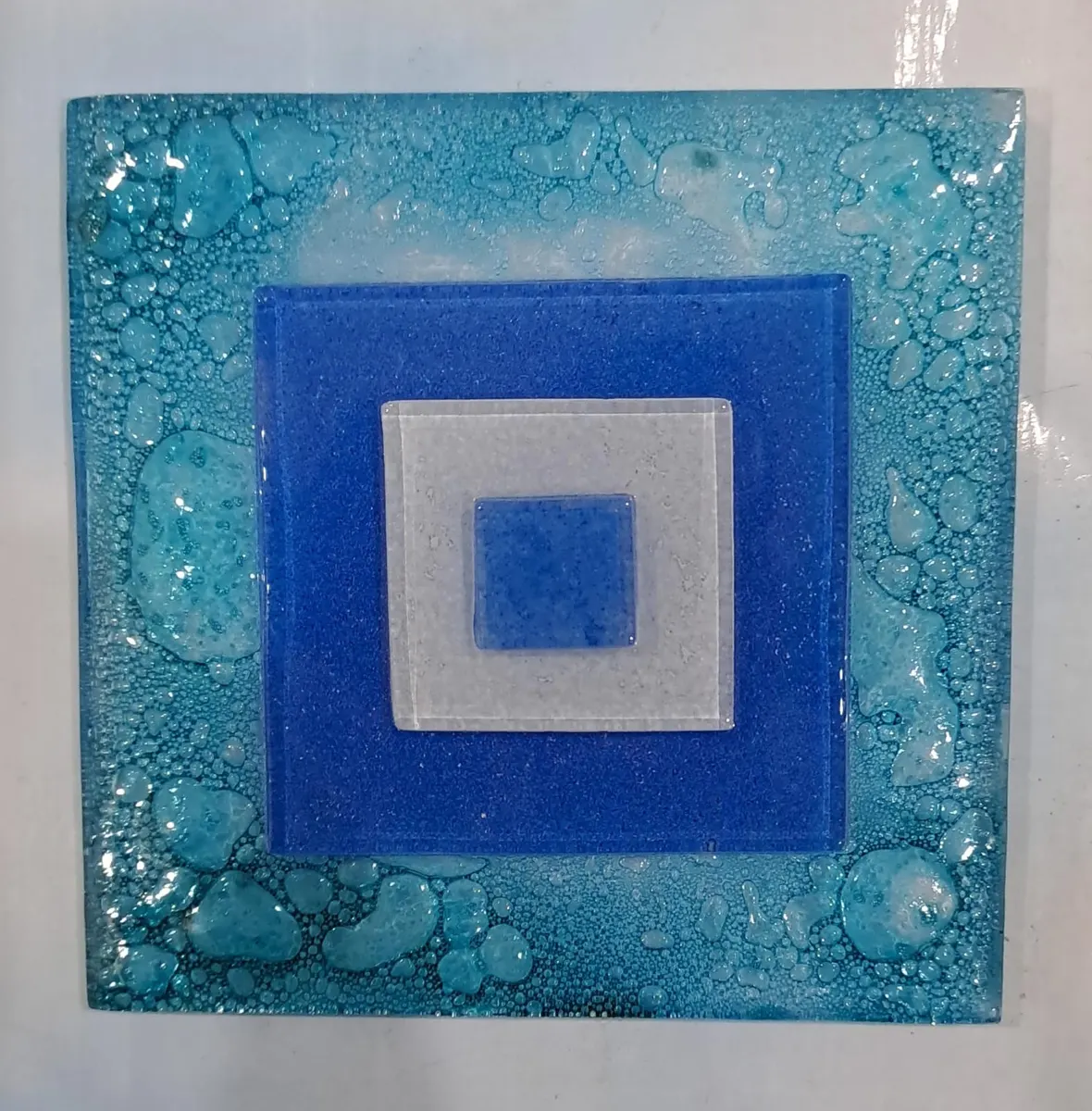 LEVA DEKORATİF CAM BANYO GİDER SÜSÜ ( 10 x 10 cm ) - NAZAR
