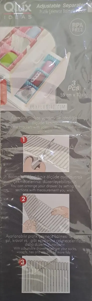 QLUX Ayarlanabilir Pratik Çekmece Bölmeleri 4