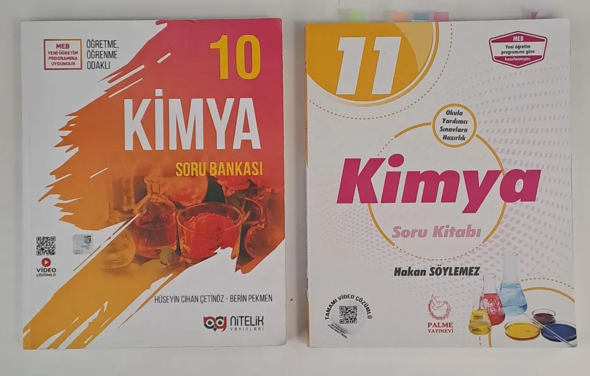Nitelik VE Palme Yayınları 10. VE 11.SINIF Kimya SORU Bankası ( 2.EL )