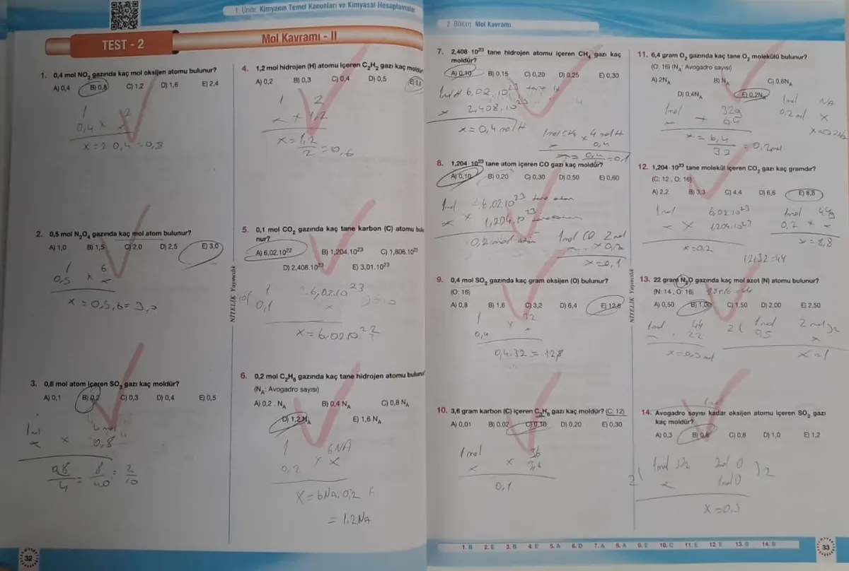 Nitelik VE Palme Yayınları 10. VE 11.SINIF Kimya SORU Bankası ( 2.EL ) 3