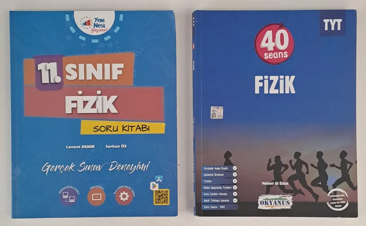Okyanus VE Palme Yayınları TYT VE 11.SINIF Fizik SORU Bankası ( 2.EL ) 2