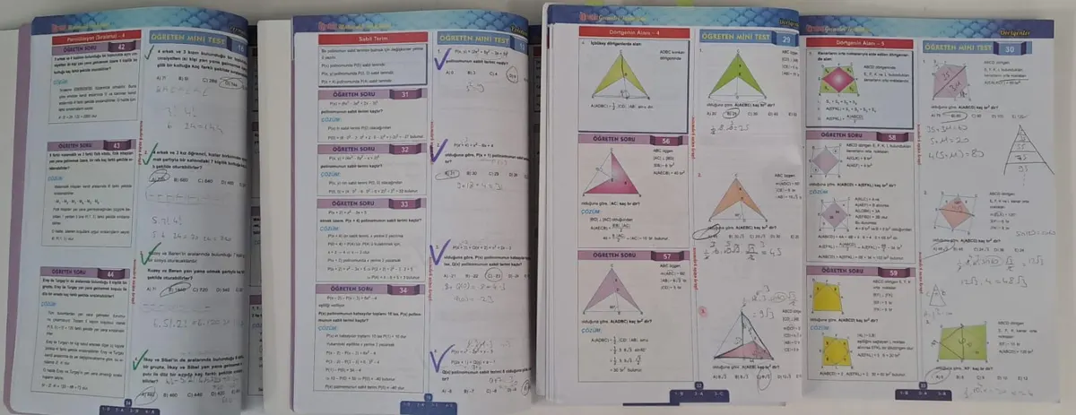 GÜR Yayınları Öğreten Matematik VE Geometri Fasikülleri ( 2.EL )