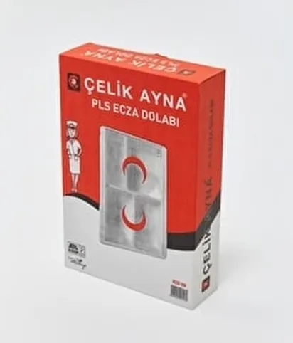 ÇELİK AYNA PLASTİK ECZA DOLABI 34x50cm