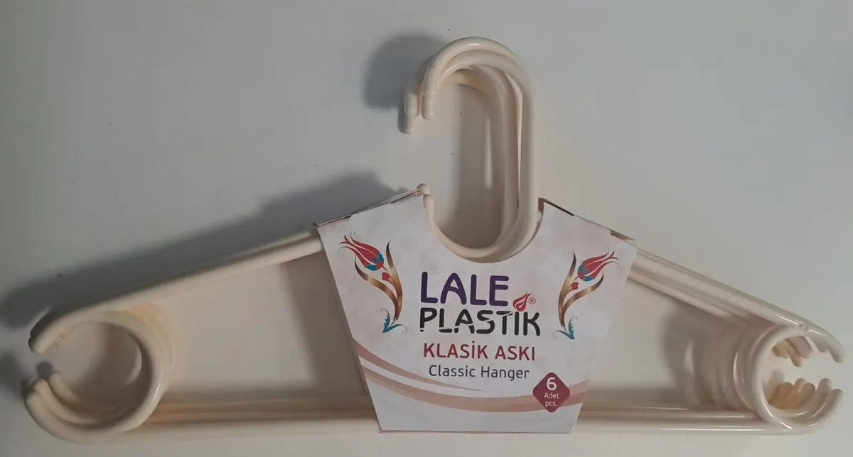 LALE Plastik Elbise Askısı Klasik 6 LI Karışık Renkli 2