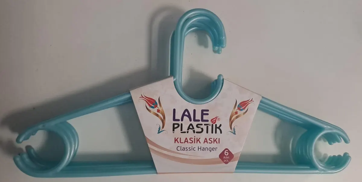 LALE Plastik Elbise Askısı Klasik 6 LI Karışık Renkli 4