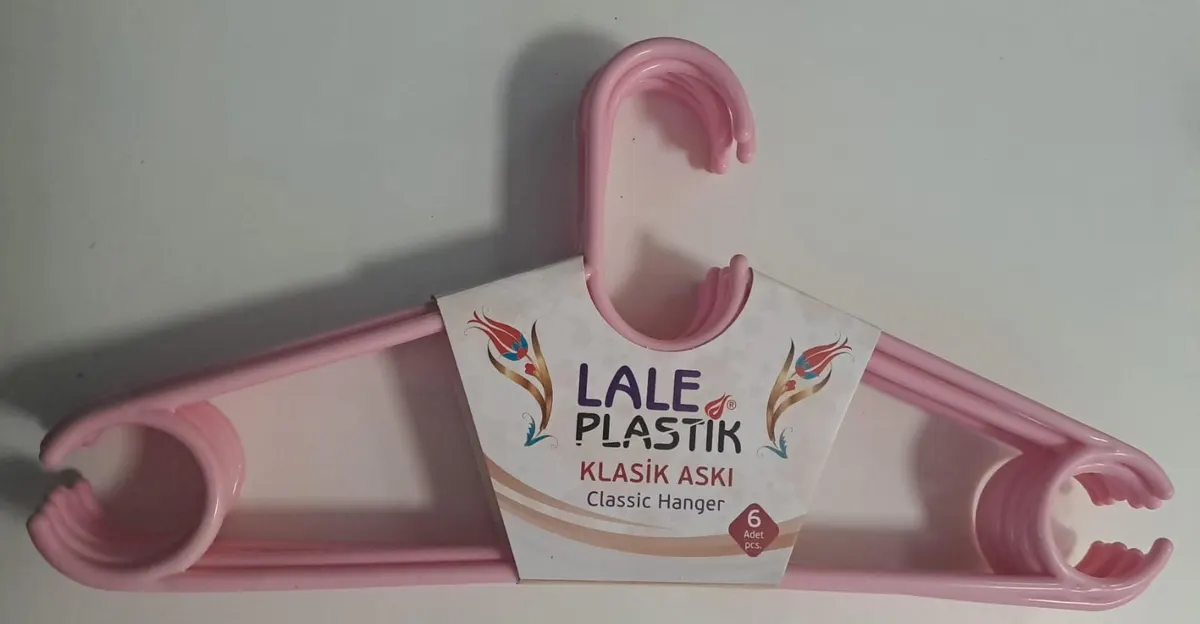 LALE Plastik Elbise Askısı Klasik 6 LI Karışık Renkli 5