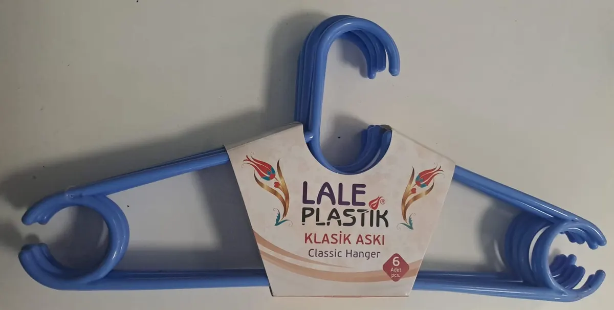 LALE Plastik Elbise Askısı Klasik 6 LI Karışık Renkli 6