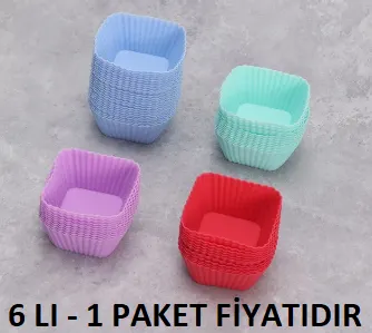 OKYN KEK KALIBI OKY-0002 SiLİKON 6 LI ( 1 PAKETTE TEK RENK 6 ADET MEVCUTTUR ) 5