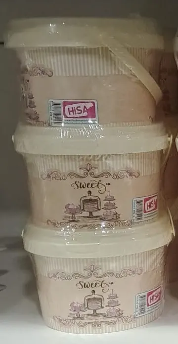HİSA Saklama KABI Desenli Yuvarlak 3 LÜ H67