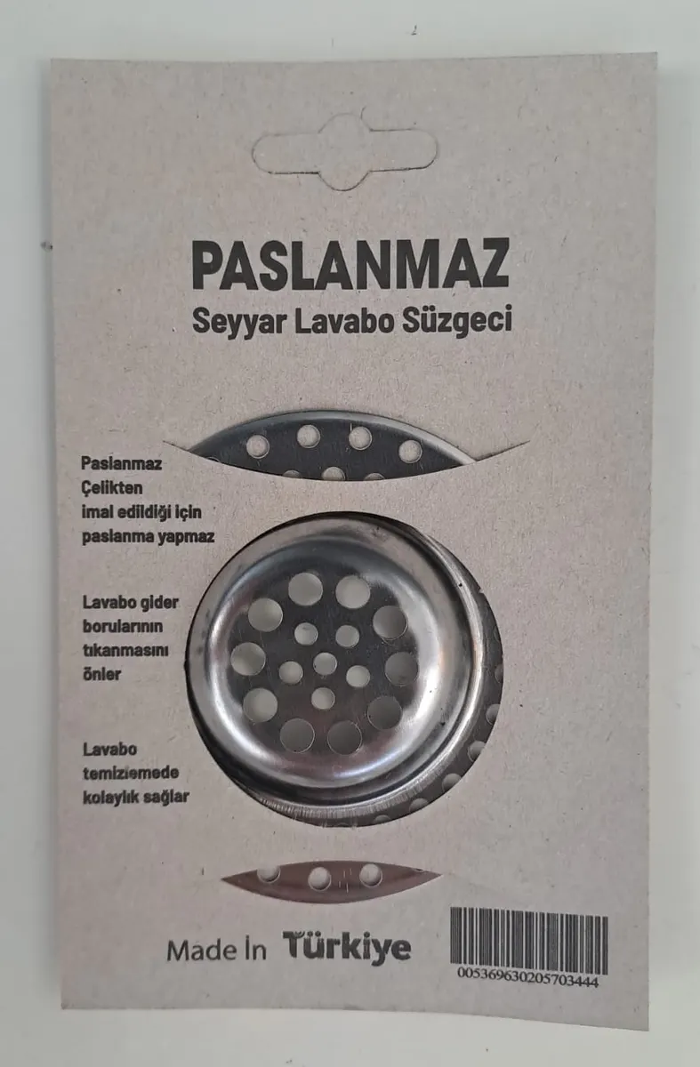 Seyyar Lavabo Süzgeci Metal Küçük 4