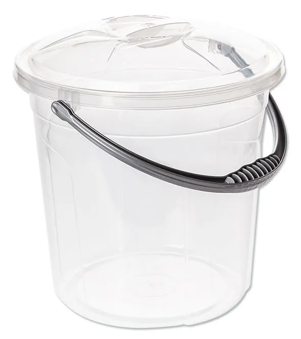 Alaca Temızlık Kovası Kapaklı LUX Seffaf 4 NO 15 LT St-028 ( POLY Time-alaca ) 2