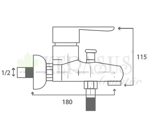 Kerasus Space Serisi - MİX Banyo Bataryası 40Ø 2
