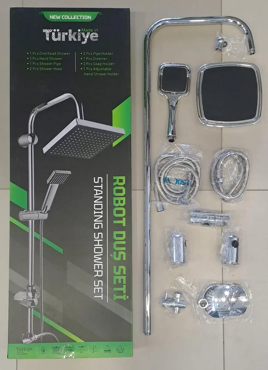 Robot DUŞ SETİ - FLAT DUŞ SETİ - Marrakech - Siyah KROM 2