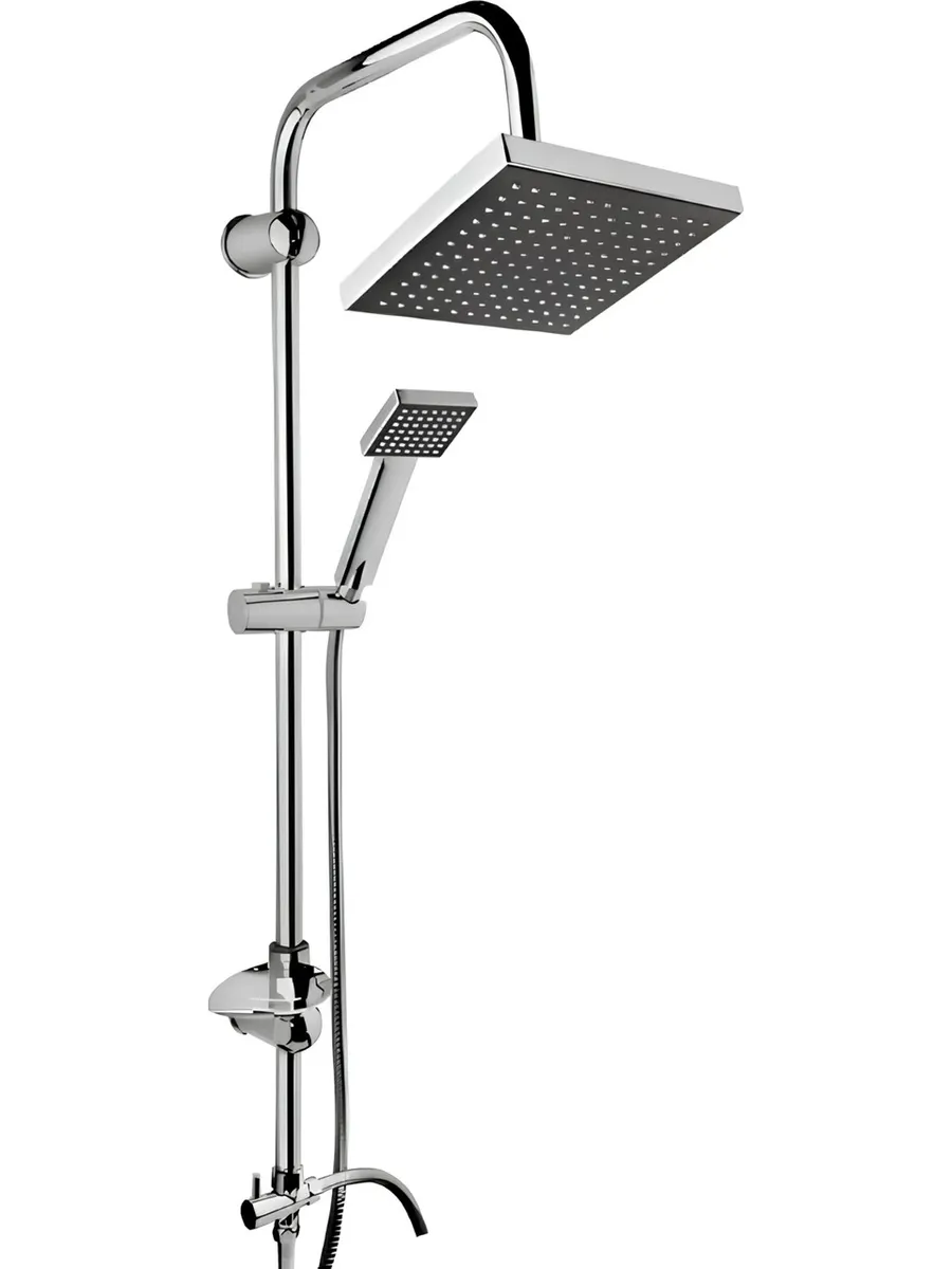 Beyazsu Robot DUŞ SETİ - FLAT DUŞ SETİ - KARE Siyah