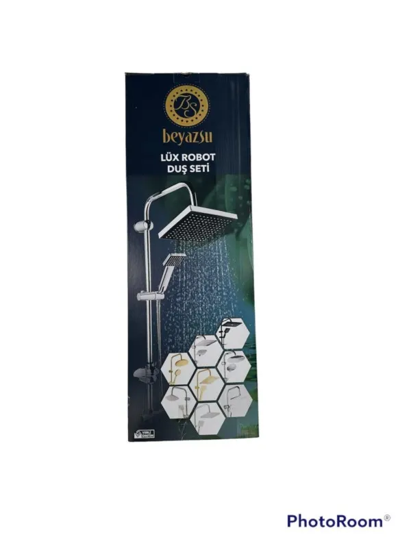 Beyazsu Robot DUŞ SETİ - FLAT DUŞ SETİ - KARE Siyah 2