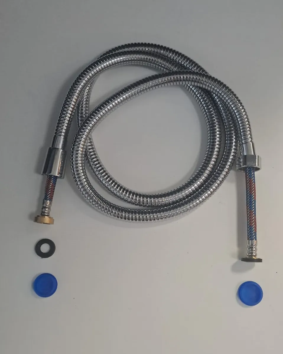 SPİRAL DUŞ HORTUMU 360 DERECE LÜX ÇELİK ÖRGÜLÜ METAL SOMUNLU 150 - 170cm 5