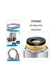 SPİRAL DUŞ HORTUMU 360 DERECE LÜX ÇELİK ÖRGÜLÜ METAL SOMUNLU 150 - 170cm 4
