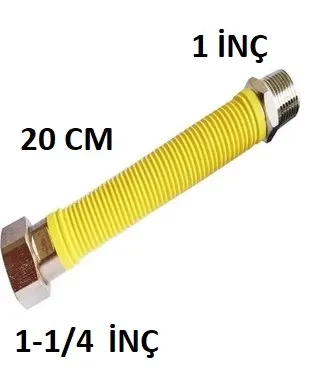 DOĞALGAZ SAYAÇ BAĞLANTI FLEXİ & KUTU FLEXİ & 1-1/4 ( 20 cm ) 1-1/4*1 20 cm 2
