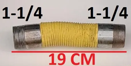 DOĞALGAZ BRÜLÖR BAĞLANTI FLEXİ & 1-1/4 & 1-1/4 ( 19 cm )