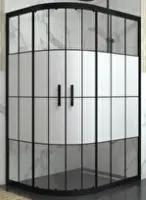 DUŞAKABİN 6mm CAM OVAL 100X100 cm H:190cm - KAROLAJ DESENLİ CAM