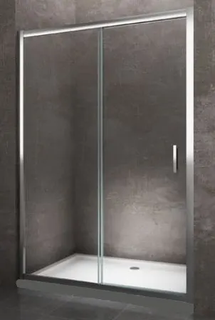 DUŞAKABİN 6mm CAM 1 SABİT 1 ÇALIŞIR 141-150 cm H:190cm - ŞEFFAF