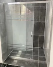 DUŞAKABİN 6mm CAM 1 SABİT 1 ÇALIŞIR 161-170 cm H:190cm - DESENLİ