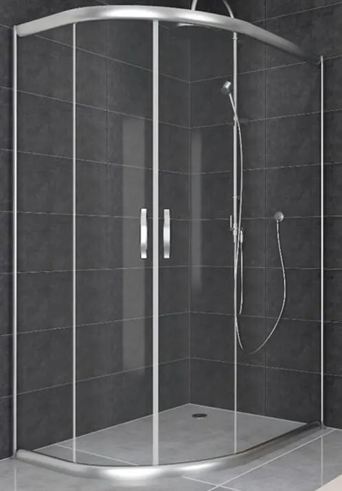DUŞAKABİN 6mm CAM OVAL 90X90 cm H:190cm - ŞEFFAF