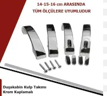 DUŞA Kabin KULP Takımı KROM Kaplamalı (14-15-16cm) 3