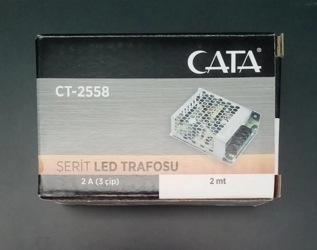 CATA ŞERİT LED TRAFOSU 2 A ( 3 ÇİP ) ( 2 mt İÇİN ) CT2558