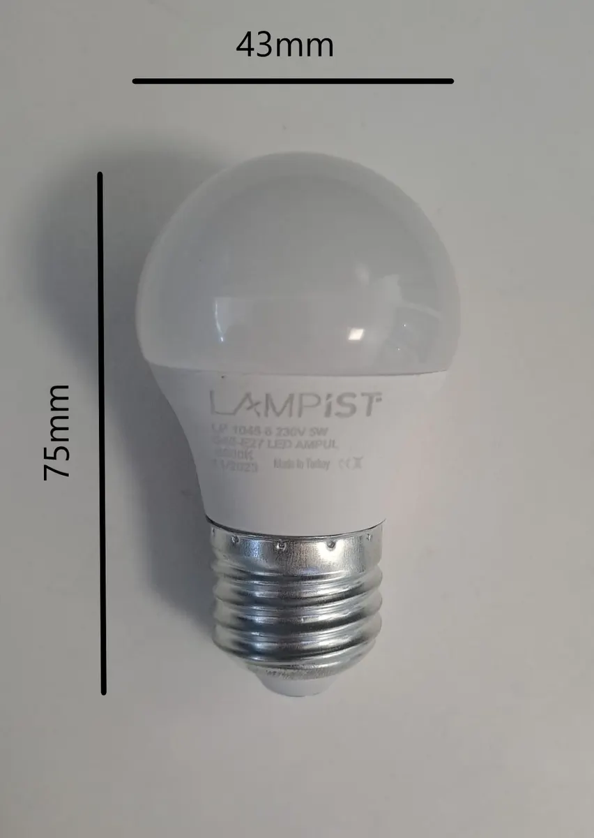 Lampist E27 DUY TOP LED Ampul 5W 580 LM Beyaz IŞIK 6500K G45 2