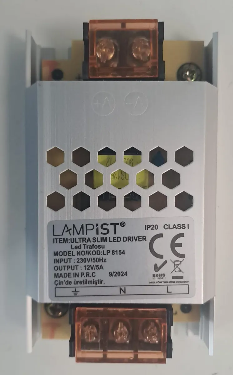 Lampist 5A Ultra SLİM LED Trafosu 12V Ip20