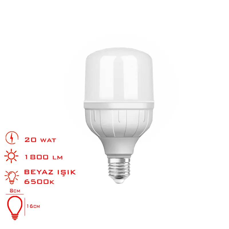 LEVA LED Ampul Torch E27 DUY 20 W 1800 LM Beyaz IŞIK 6500K Lv2952 4