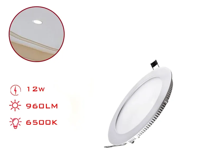 LEVA LED PANEL YUVARLAK SLIM SIVA ALTI BEYAZ IŞIK 12 W 960lm 16,5 CM LV-3092