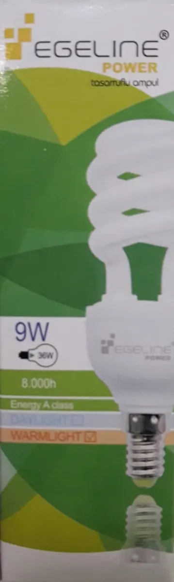 Egelıne Tasarruflu Ampul 9W E14 GÜN Işığı 3