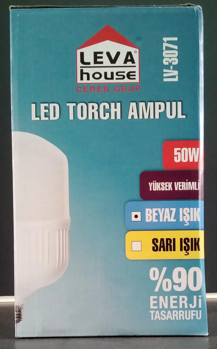 LEVA LED Ampul Torch E27 DUY 50 W 4500LM Beyaz IŞIK 3
