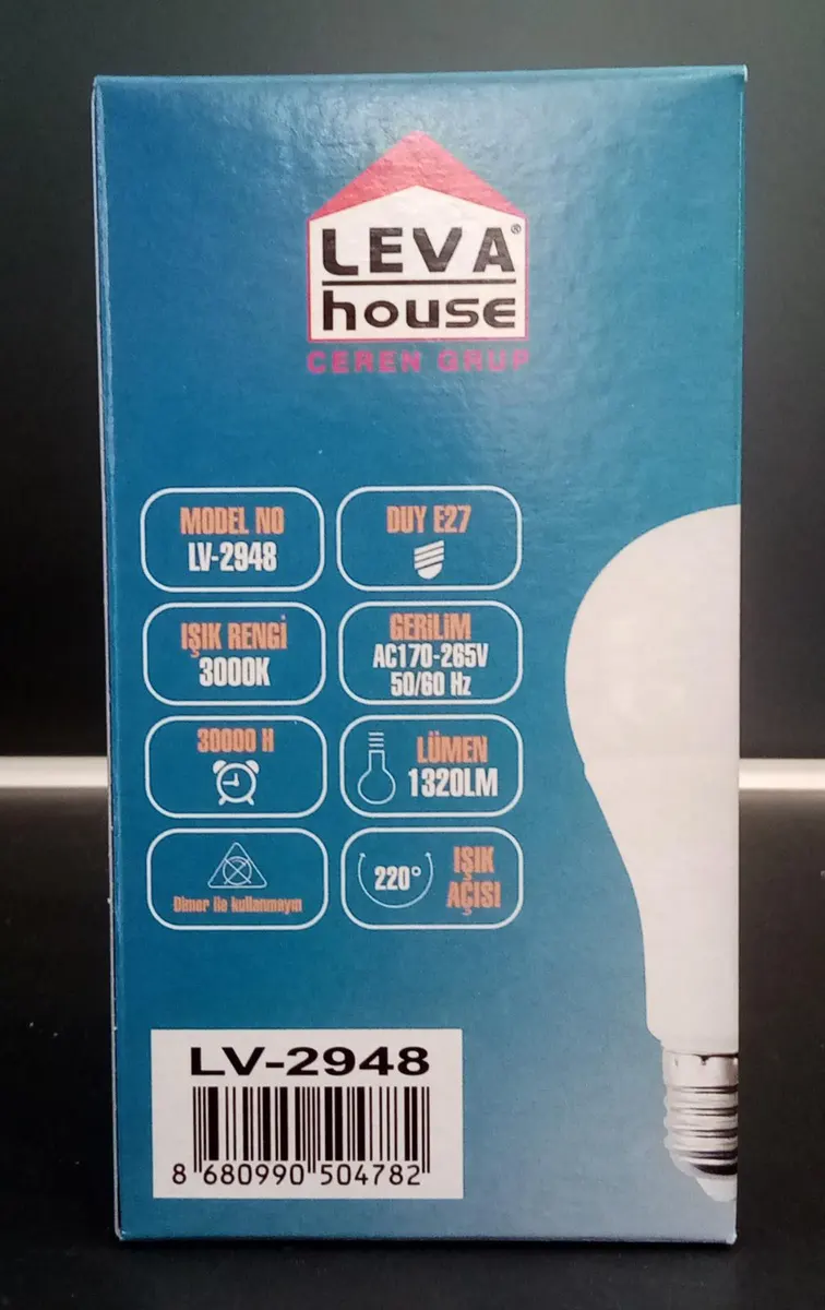 LEVA E27 DUY LED Ampul 12 W 1320 LM SARI IŞIK 2