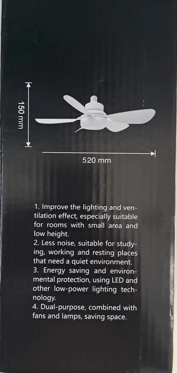 Detachable FAN Light Kumandalı 6 Kanat Pervane LED Ampul 3 RENK IŞIK MODU 24W E27 DUY 8
