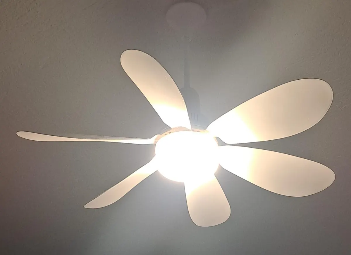 Detachable FAN Light Kumandalı 6 Kanat Pervane LED Ampul 3 RENK IŞIK MODU 24W E27 DUY 3