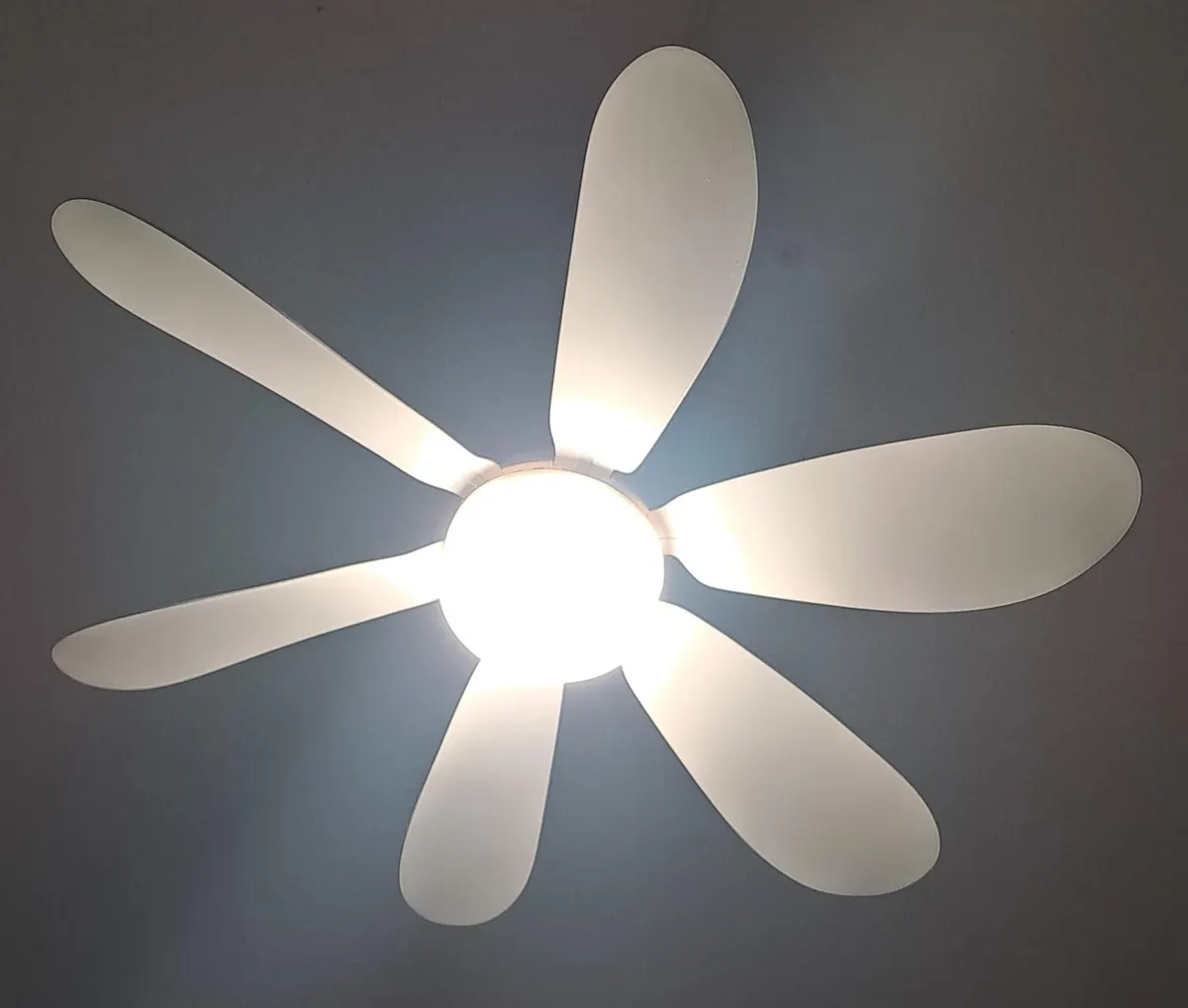 Detachable FAN Light Kumandalı 6 Kanat Pervane LED Ampul 3 RENK IŞIK MODU 24W E27 DUY 4