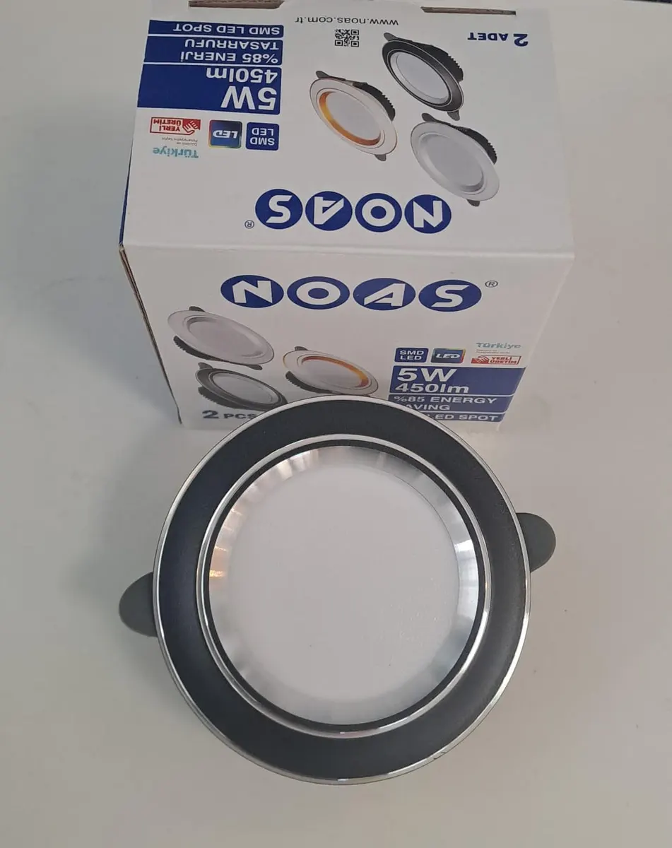 NOAS 5 WATT SMD LED SPOT KROM ÇİZGİ SİYAH KASA BEYAZ IŞIK 450lm 6500K 2