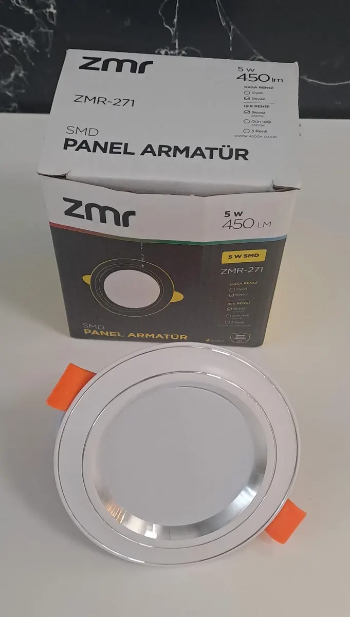 ZMR 5 WATT SMD LED SPOT KROM ÇİZGİ BEYAZ KASA BEYAZ IŞIK 450lm 6500K 2