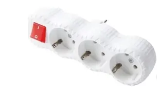 ALFA Elektrik - 3 LÜ Anahtarlı FİŞ PRİZ ( Golyat )