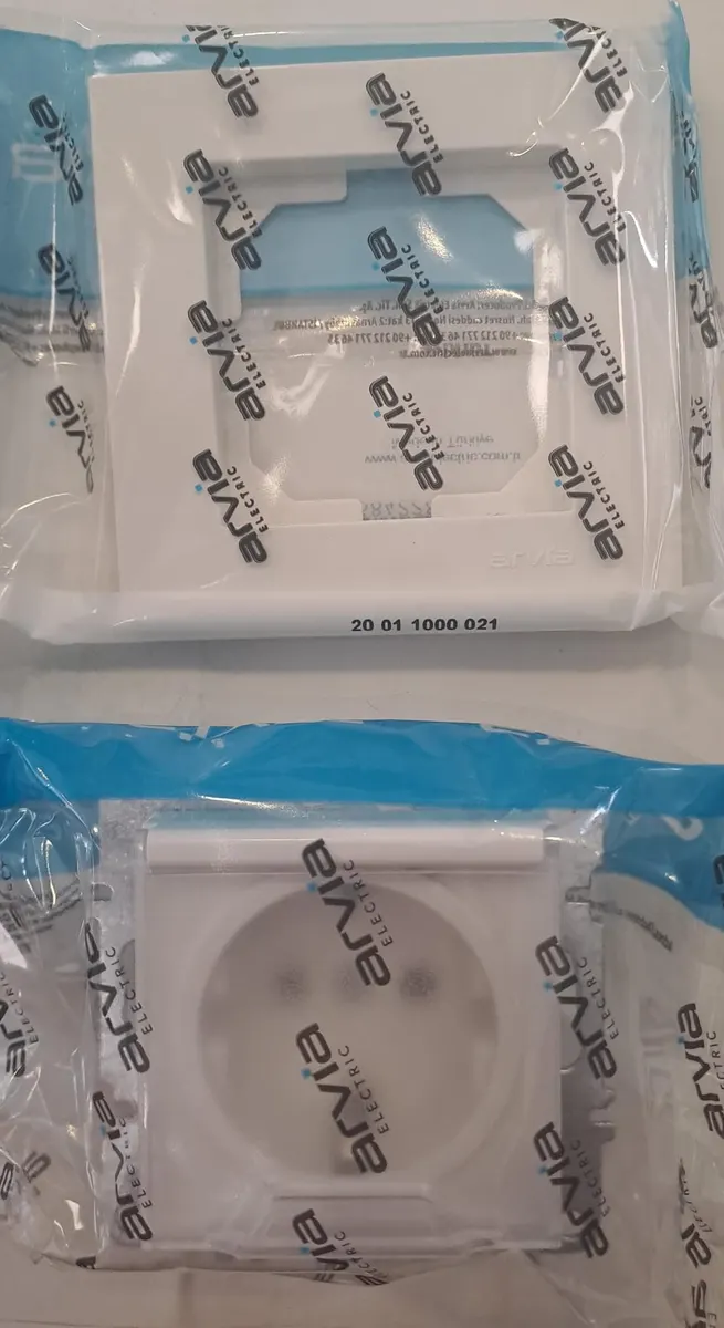 Arvia Karen Kapaklı Topraklı PRİZ Beyaz Çerçeve Dahil