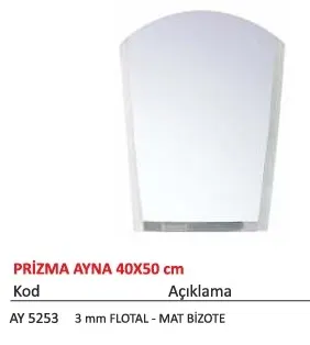 MAXIFLOW TEK AYNA 40 x 50 cm PRİZMA ( 34632 )