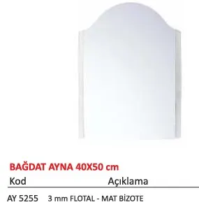 ALZ TEK AYNA 40 x 50 cm BAĞDAT ( AY5255 )
